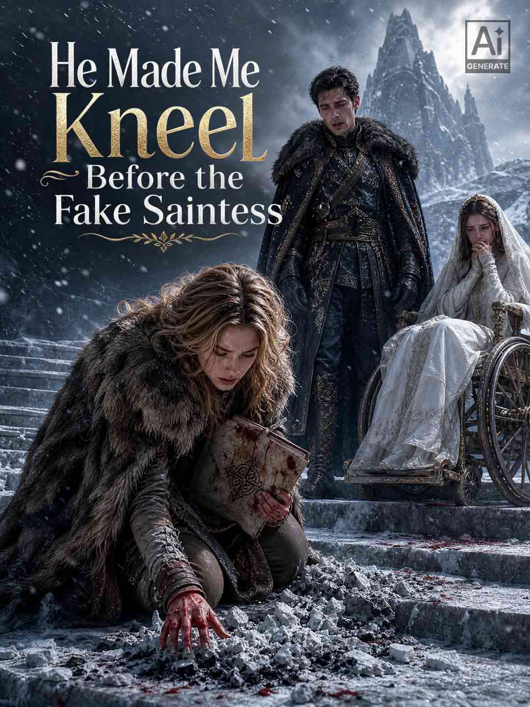 He Made Me Kneel Before the Fake Saintess poster
