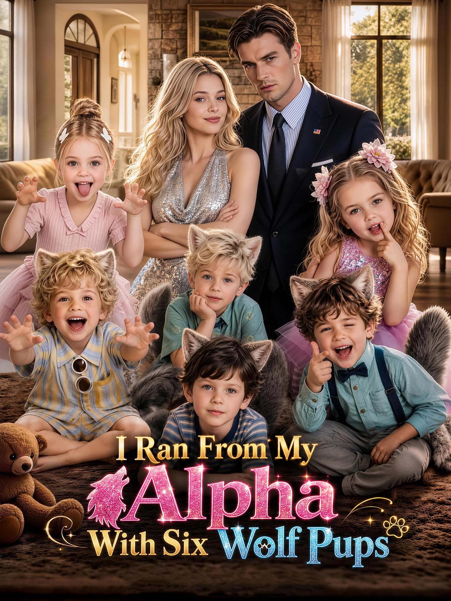 I Ran From My Alpha With Six Wolf Pups poster