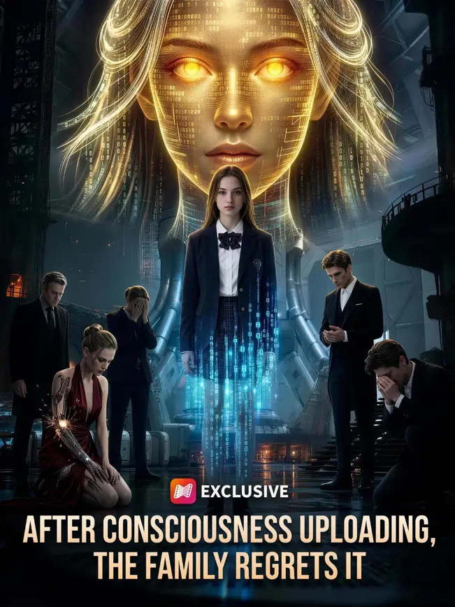 After consciousness uploading, the family regrets it poster